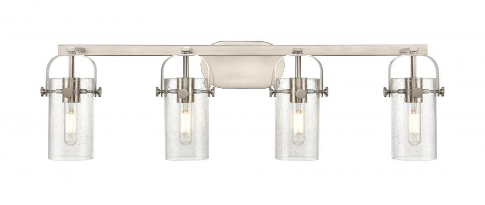 Pilaster - 4 Light - 35 inch - Brushed Satin Nickel - Bath Vanity Light