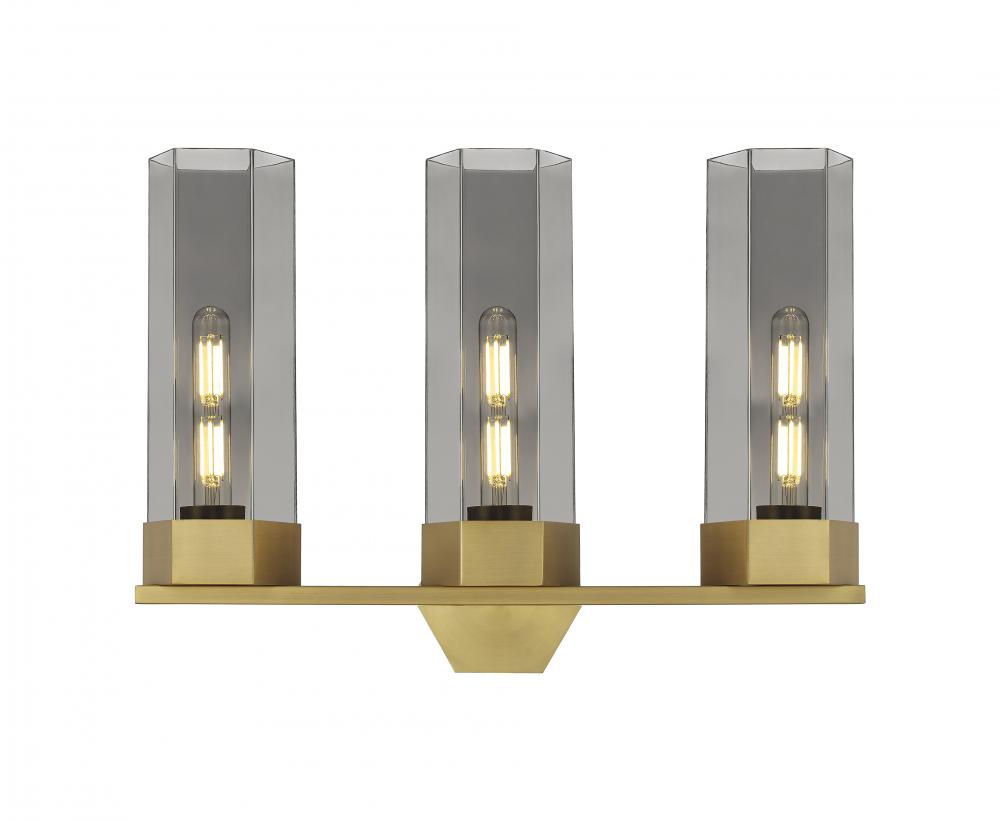 Claverack - 3 Light - 22 inch - Brushed Brass - Bath Vanity Light