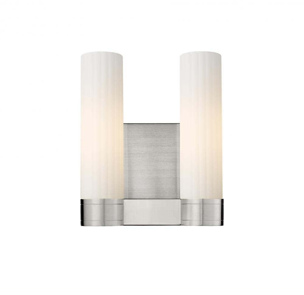 Empire - 2 Light - 11 inch - Satin Nickel - Bath Vanity Light