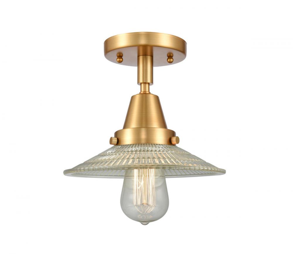 Halophane - 1 Light - 9 inch - Satin Gold - Flush Mount