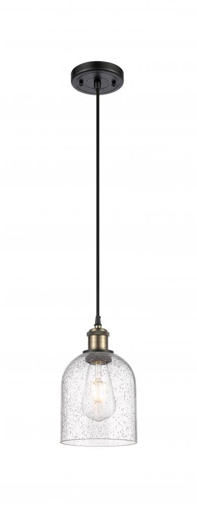 Bella - 1 Light - 6 inch - Black Antique Brass - Cord hung - Mini Pendant