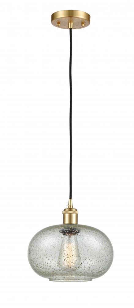 Gorham - 1 Light - 10 inch - Satin Gold - Cord hung - Mini Pendant