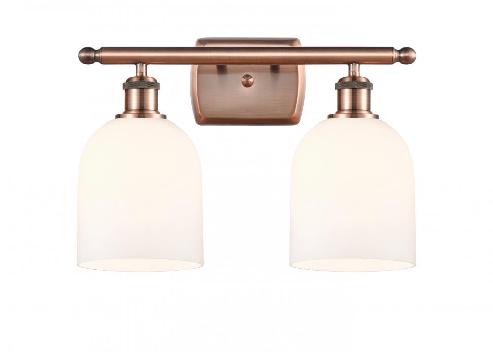 Bella - 2 Light - 16 inch - Antique Copper - Bath Vanity Light