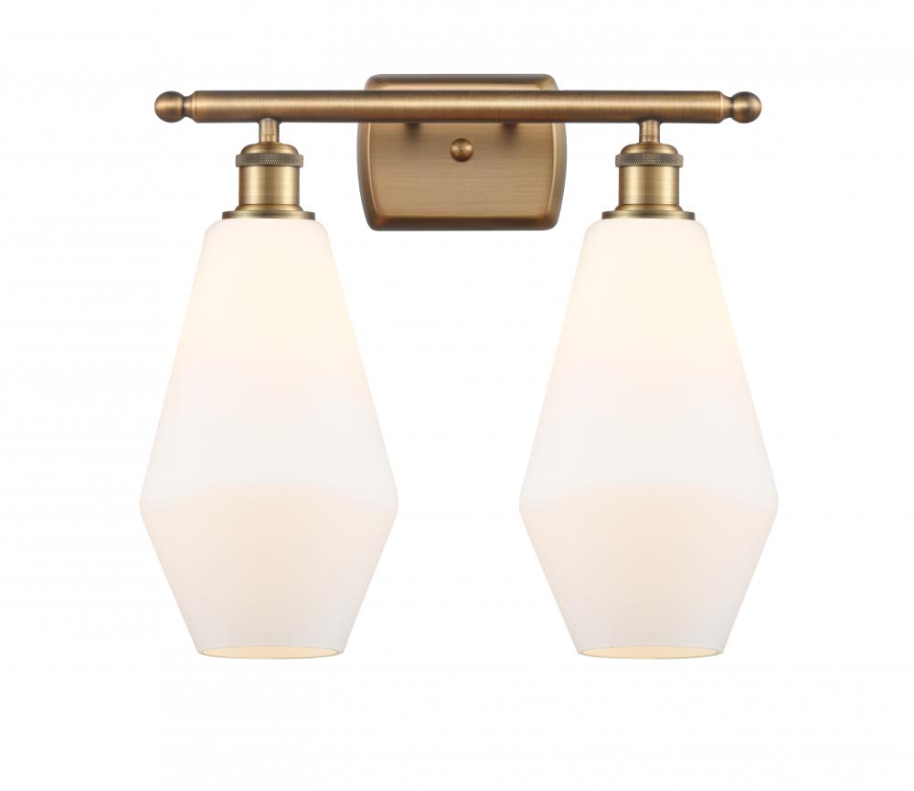 Cindyrella - 2 Light - 17 inch - Brushed Brass - Bath Vanity Light