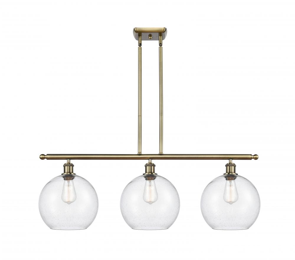 Athens - 3 Light - 37 inch - Antique Brass - Stem Hung - Island Light