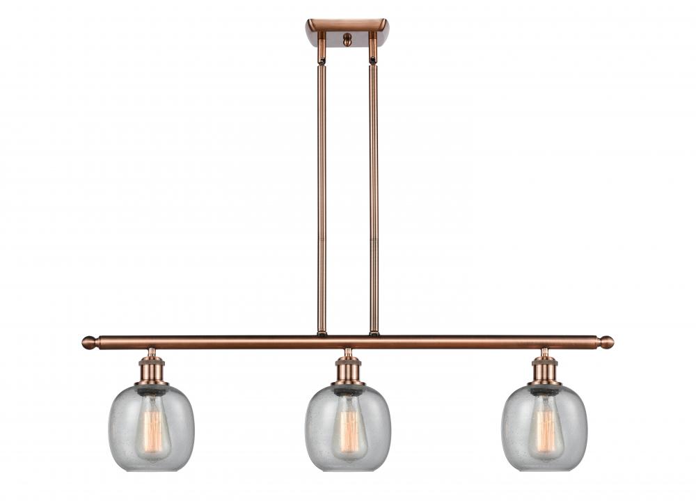 Belfast - 3 Light - 36 inch - Antique Copper - Cord hung - Island Light