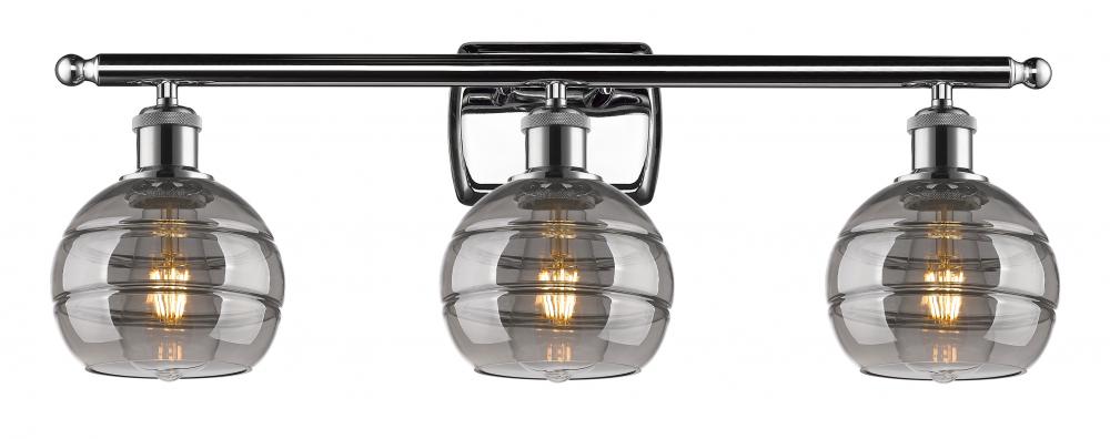 Rochester - 3 Light - 26 inch - Polished Chrome - Bath Vanity Light