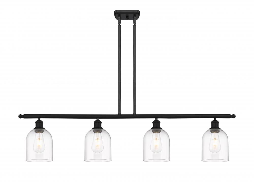 Bella - 4 Light - 48 inch - Matte Black - Cord hung - Island Light