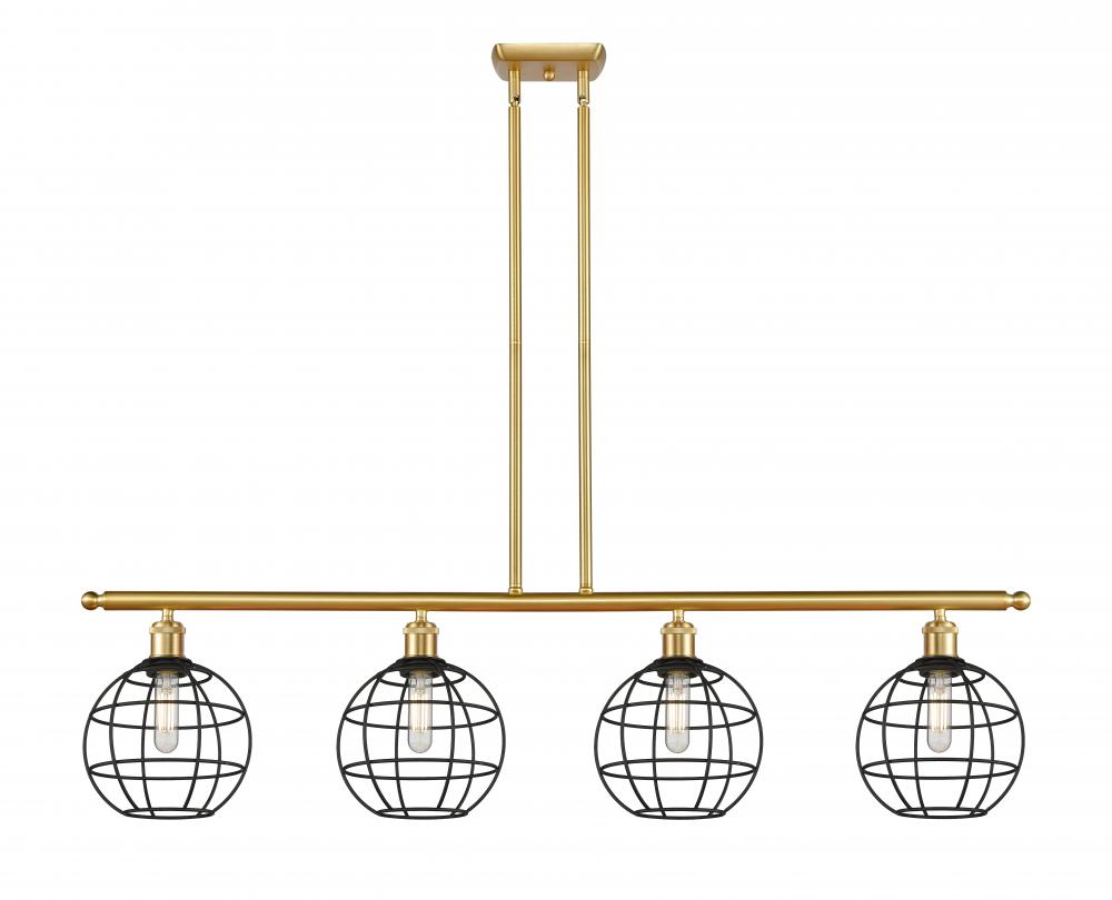 Lake Placid - 4 Light - 48 inch - Satin Gold - Stem Hung - Island Light