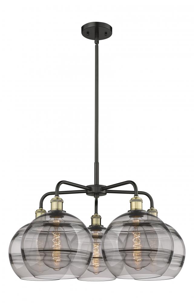 Rochester - 5 Light - 28 inch - Black Antique Brass - Chandelier