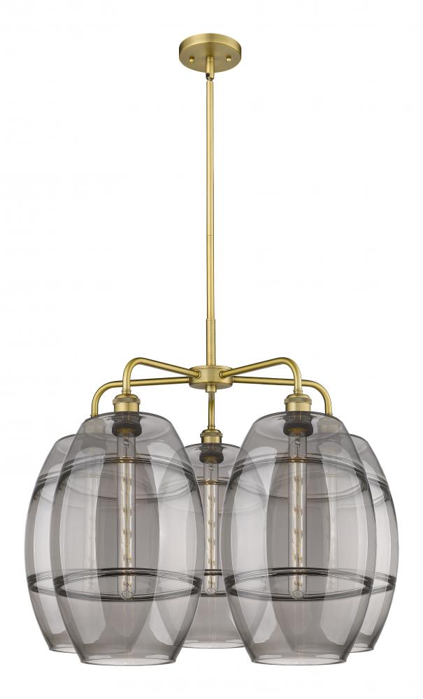 Vaz - 5 Light - 28 inch - Brushed Brass - Chandelier