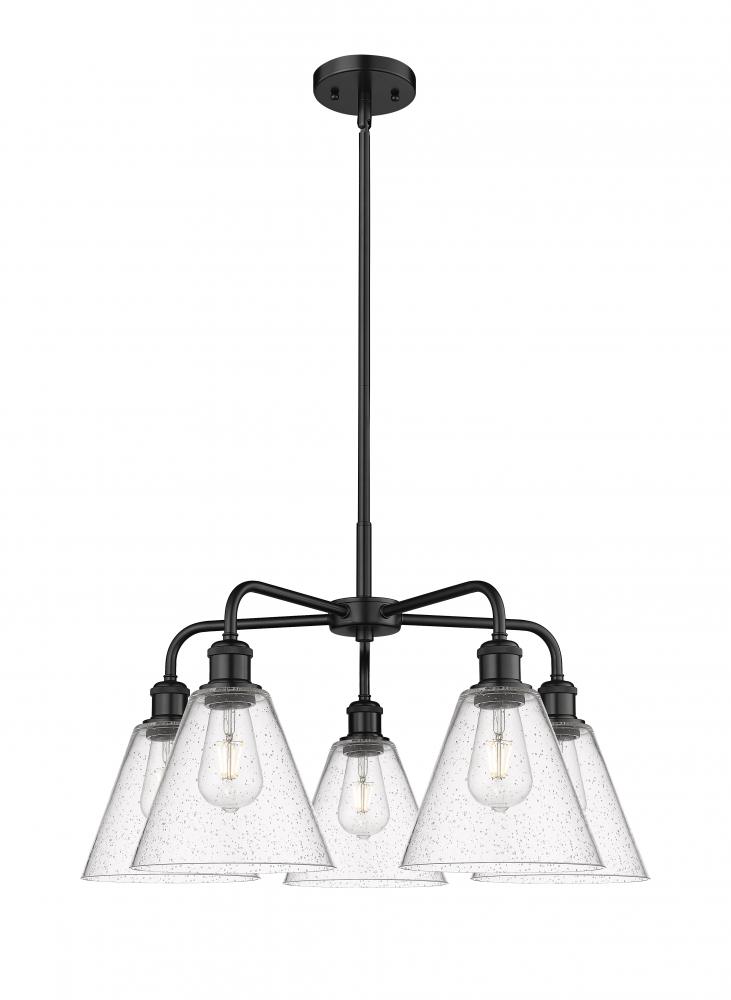 Berkshire - 5 Light - 26 inch - Matte Black - Chandelier