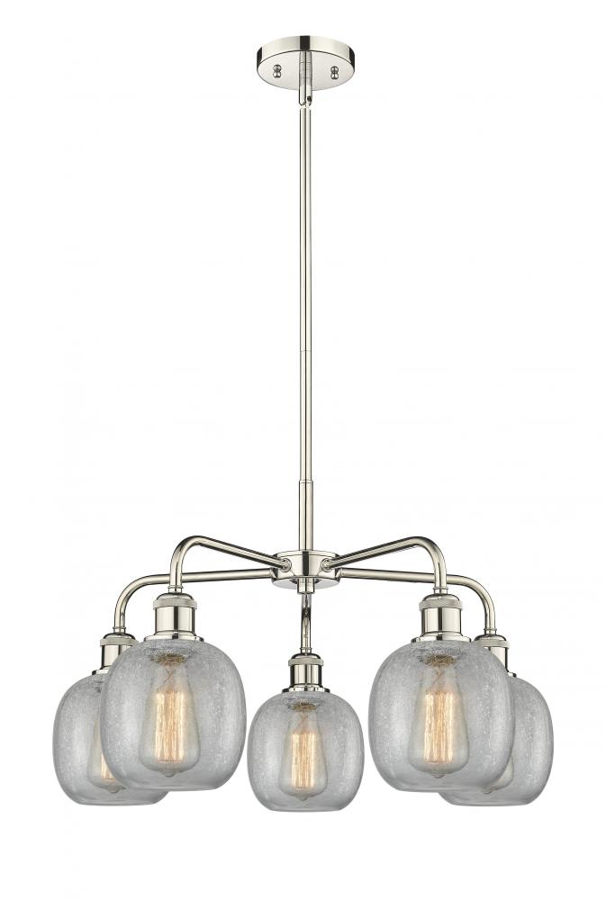 Belfast - 5 Light - 24 inch - Polished Nickel - Chandelier