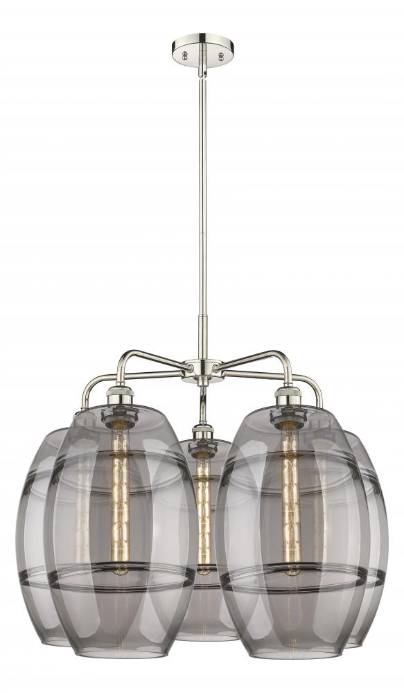 Vaz - 5 Light - 28 inch - Polished Nickel - Chandelier