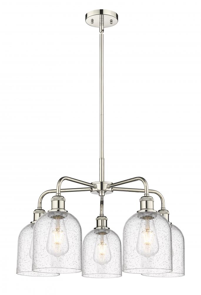 Bella - 5 Light - 24 inch - Polished Nickel - Chandelier