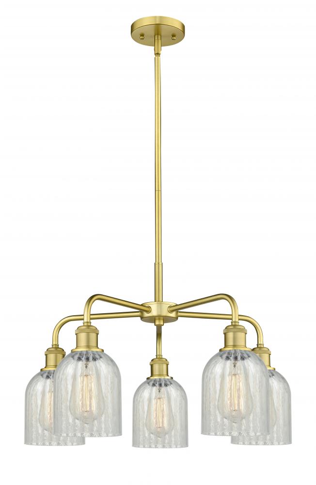 Caledonia - 5 Light - 23 inch - Satin Gold - Chandelier