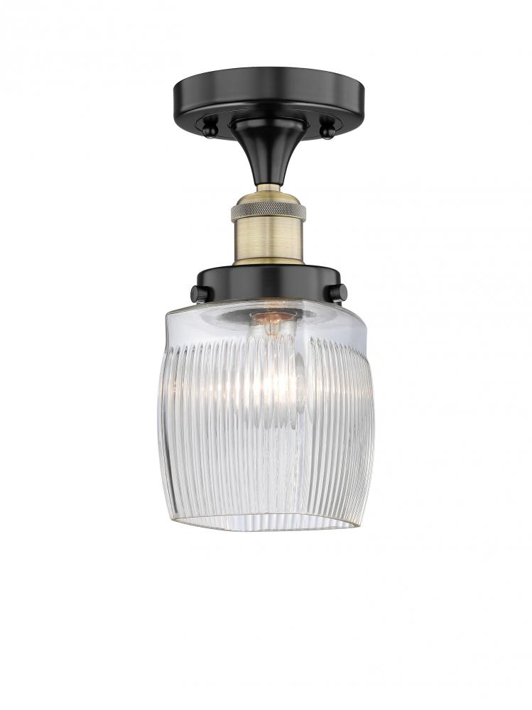 Colton - 1 Light - 6 inch - Black Antique Brass - Semi-Flush Mount