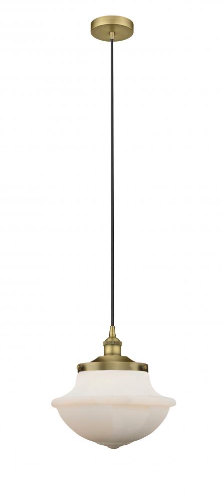 Oxford - 1 Light - 12 inch - Brushed Brass - Mini Pendant