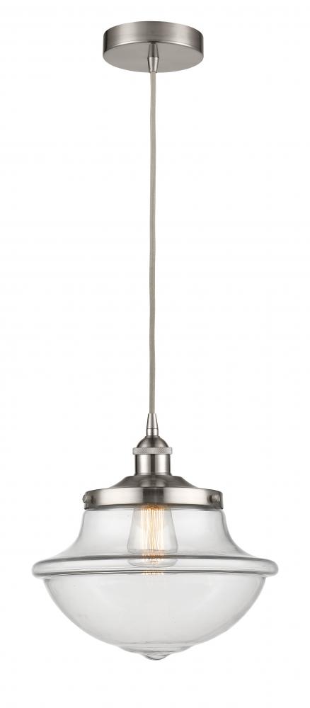 Oxford - 1 Light - 12 inch - Satin Nickel - Mini Pendant