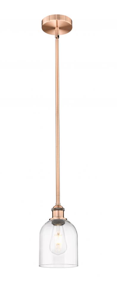 Bella - 1 Light - 6 inch - Antique Copper - Cord hung - Mini Pendant