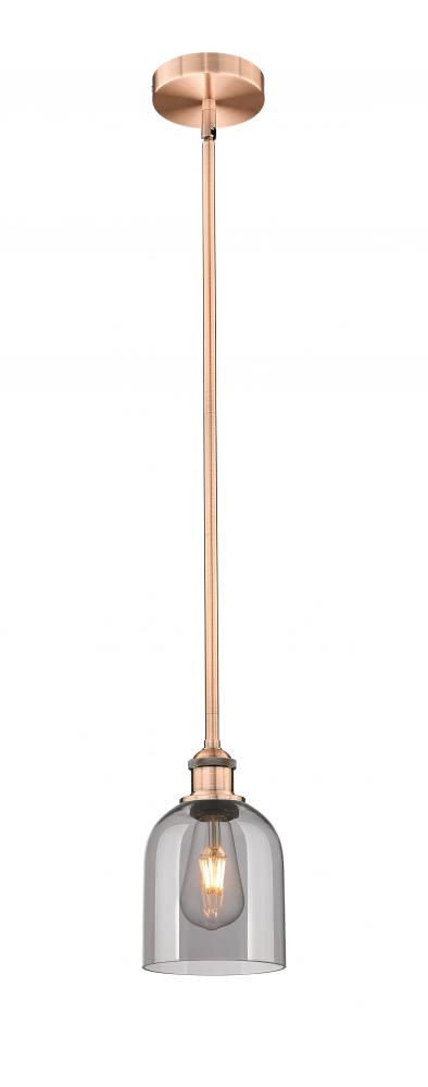 Bella - 1 Light - 6 inch - Antique Copper - Cord hung - Mini Pendant