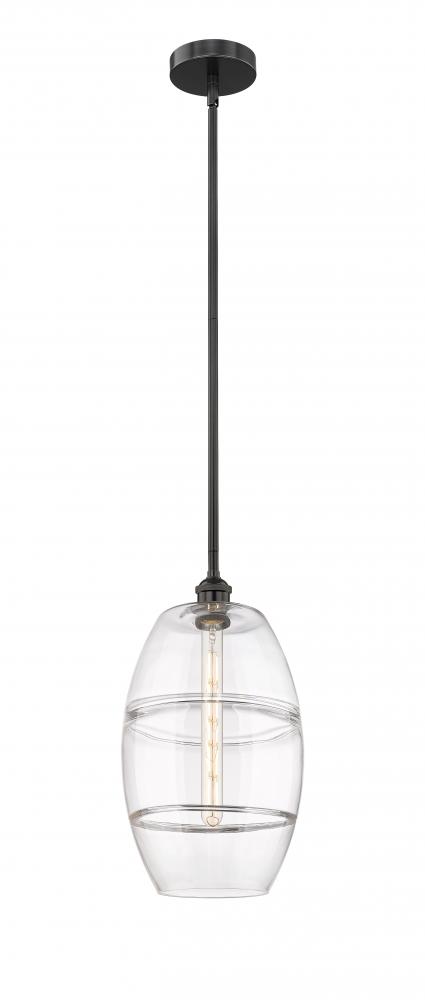 Vaz - 1 Light - 10 inch - Matte Black - Cord hung - Mini Pendant