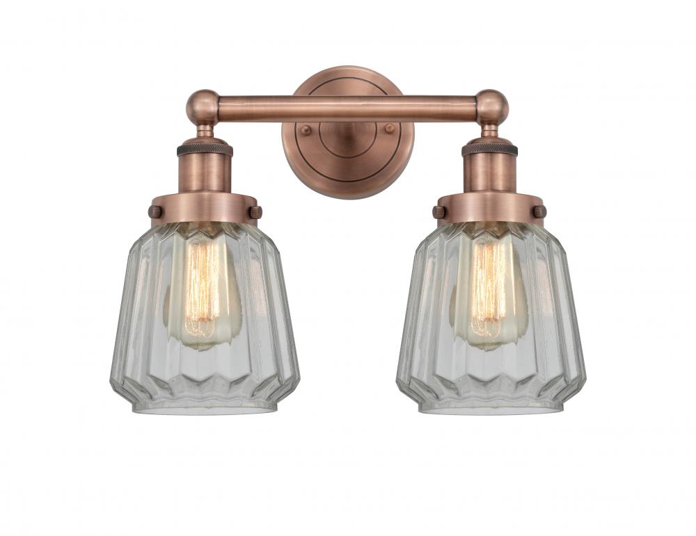 Chatham - 2 Light - 16 inch - Antique Copper - Bath Vanity Light