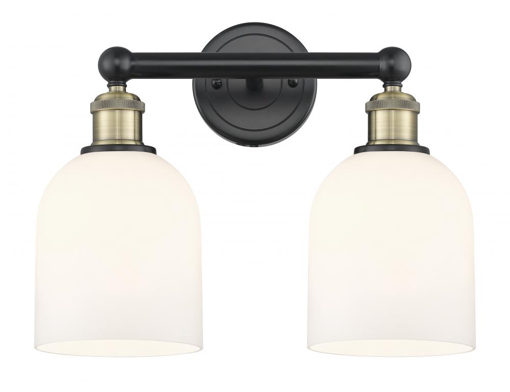 Bella - 2 Light - 15 inch - Black Antique Brass - Bath Vanity Light