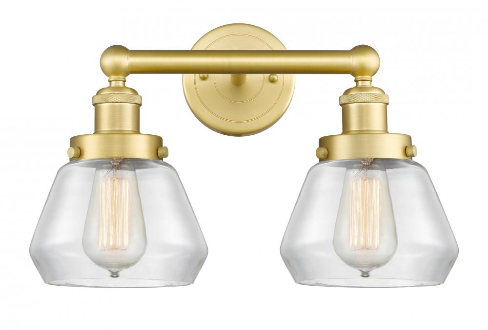 Fulton - 2 Light - 16 inch - Satin Gold - Bath Vanity Light