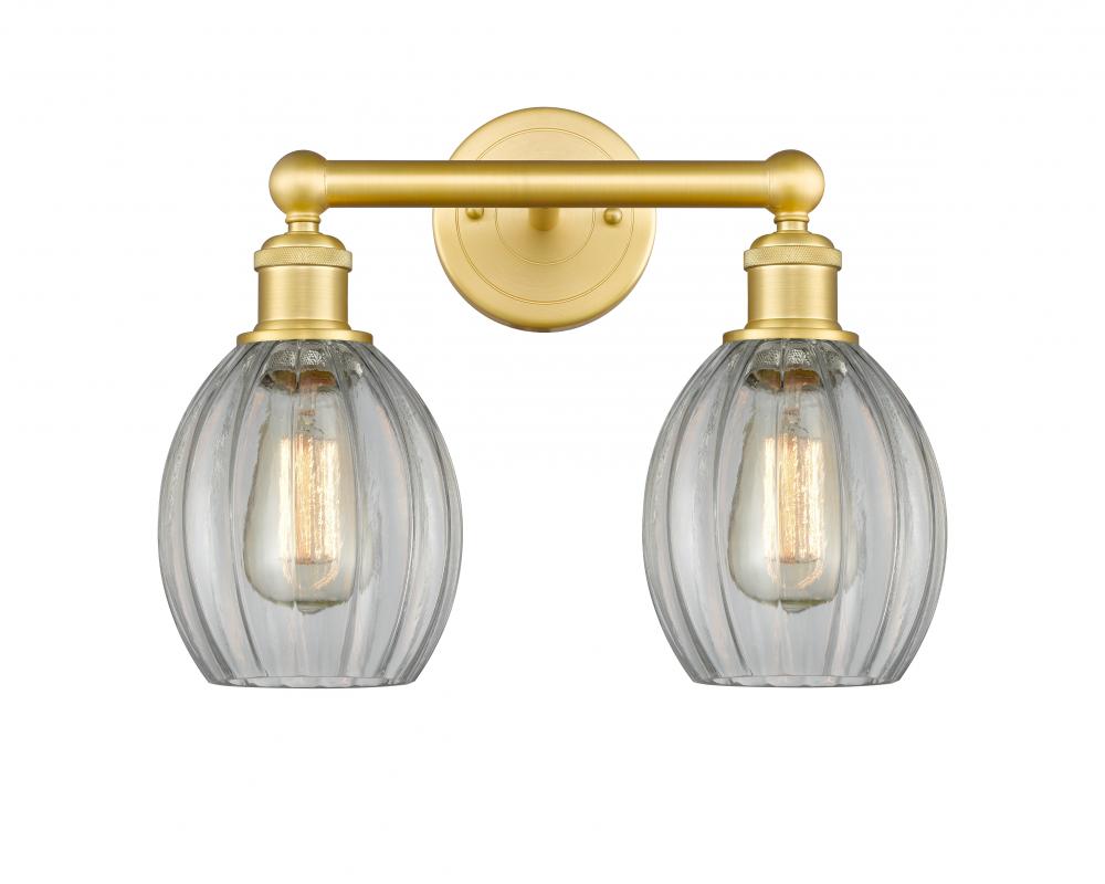 Eaton - 2 Light - 15 inch - Satin Gold - Bath Vanity Light