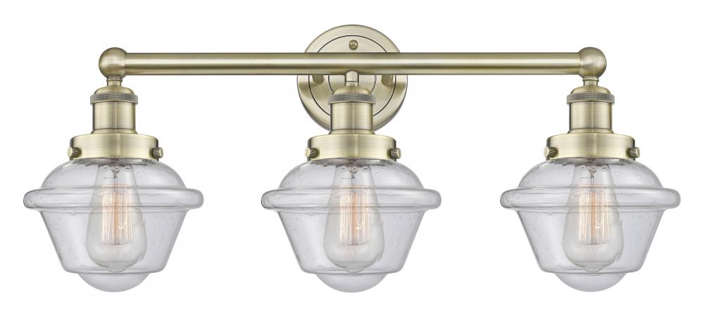 Oxford - 3 Light - 25 inch - Antique Brass - Bath Vanity Light