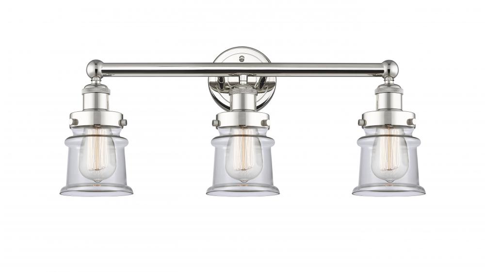 Canton - 3 Light - 23 inch - Polished Nickel - Bath Vanity Light