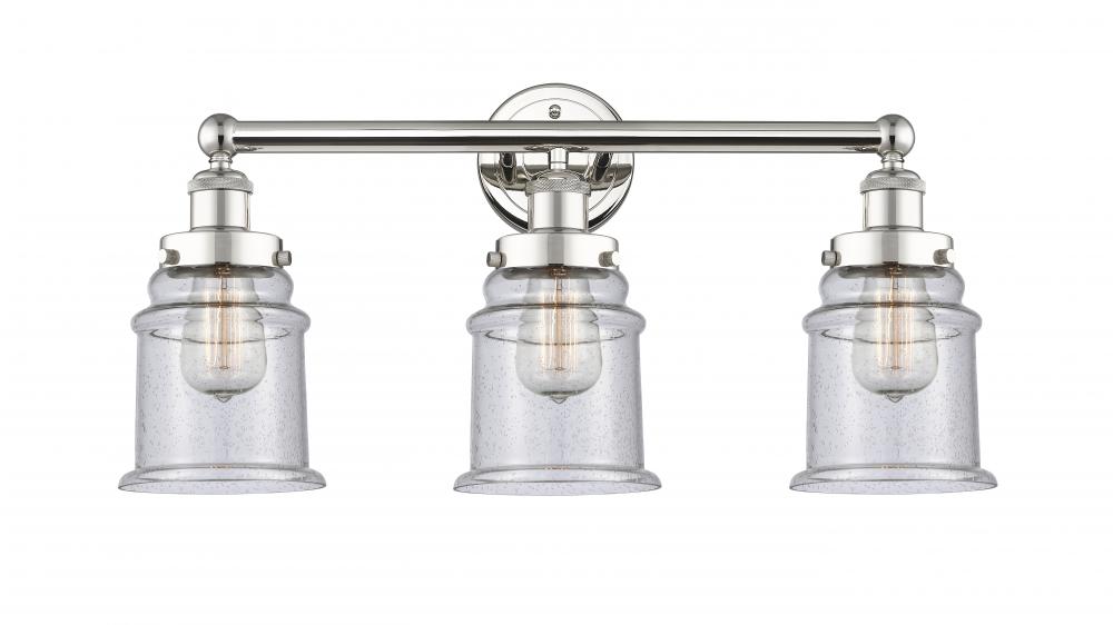 Canton - 3 Light - 24 inch - Polished Nickel - Bath Vanity Light