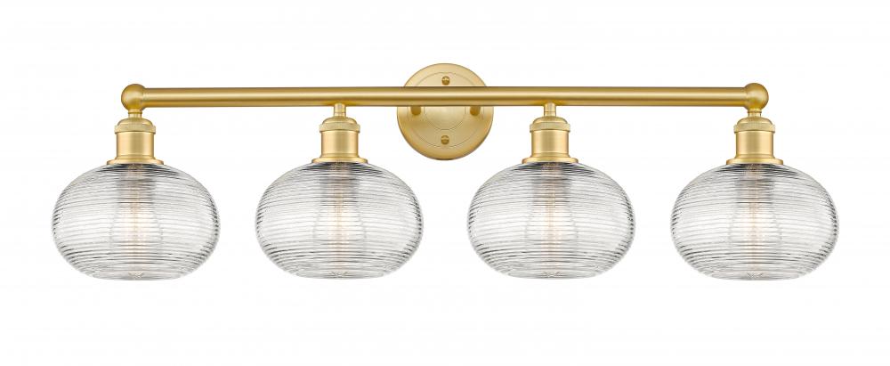 Ithaca - 4 Light - 35 inch - Satin Gold - Bath Vanity Light