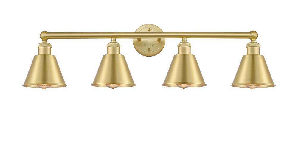 Smithfield - 4 Light - 34 inch - Satin Gold - Bath Vanity Light