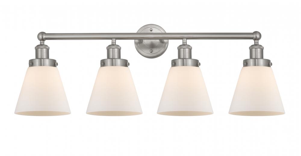 Cone - 4 Light - 33 inch - Brushed Satin Nickel - Bath Vanity Light