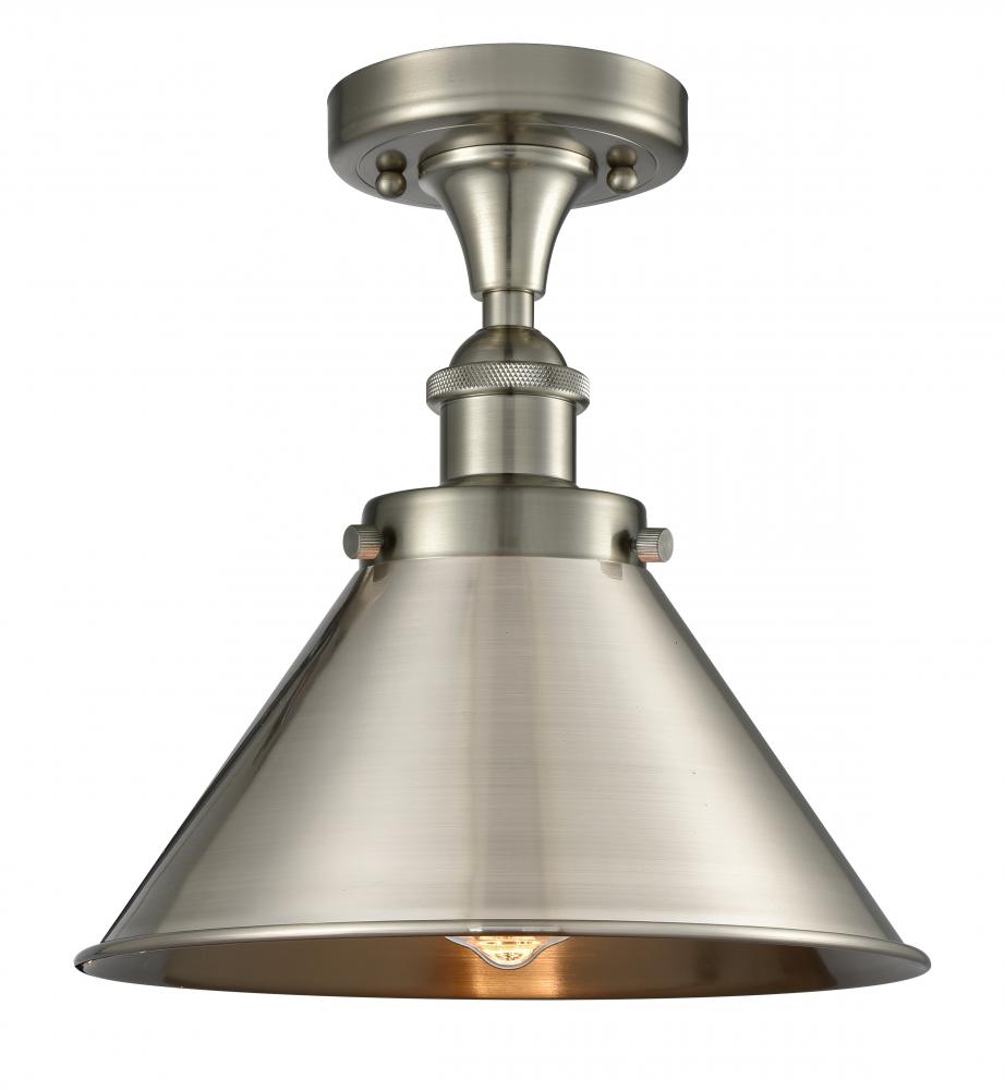 Briarcliff - 1 Light - 10 inch - Brushed Satin Nickel - Semi-Flush Mount