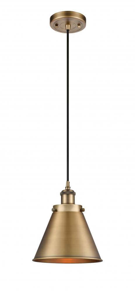 Appalachian - 1 Light - 8 inch - Brushed Brass - Cord hung - Mini Pendant