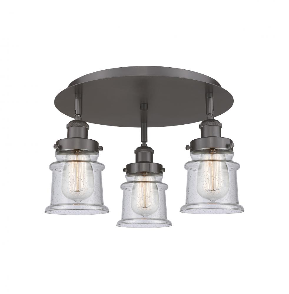 Canton - 3 Light - 17 inch - Oil Rubbed Bronze - Flush Mount