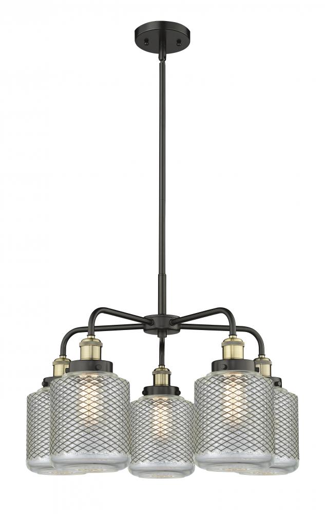 Edison - 5 Light - 25 inch - Black Antique Brass - Chandelier