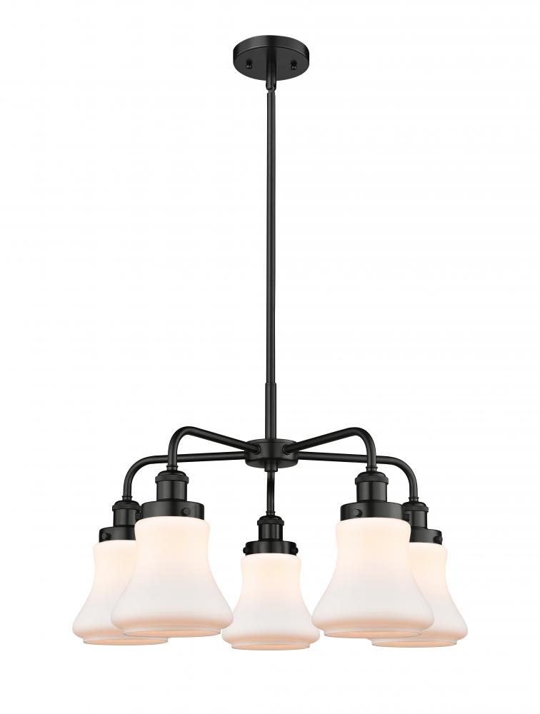 Bellmont - 5 Light - 25 inch - Matte Black - Chandelier