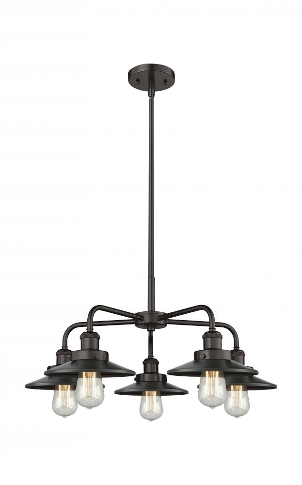 Edison - 5 Light - 27 inch - Oil Rubbed Bronze - Chandelier