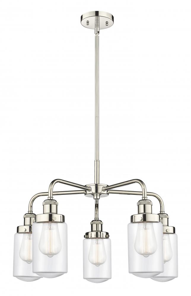 Dover - 5 Light - 23 inch - Polished Nickel - Chandelier