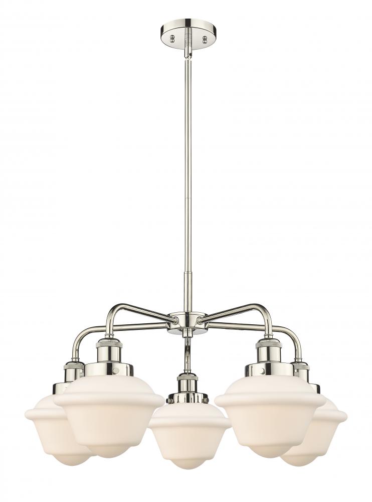 Oxford - 5 Light - 26 inch - Polished Nickel - Chandelier