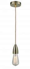 Innovations Lighting 100AB-10RE-4AB - Fairchild - 1 Light - 2 inch - Antique Brass - Cord hung - Mini Pendant