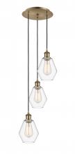 Innovations Lighting 113B-3P-AB-G652-6 - Cindyrella - 3 Light - 13 inch - Antique Brass - Cord Hung - Multi Pendant