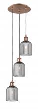 Innovations Lighting 113B-3P-AC-G559-5SM - Bridal Veil - 3 Light - 12 inch - Antique Copper - Cord Hung - Multi Pendant