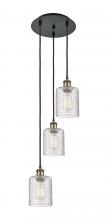 Innovations Lighting 113B-3P-BAB-G112C-5CL - Cobbleskill - 3 Light - 12 inch - Black Antique Brass - Cord Hung - Multi Pendant