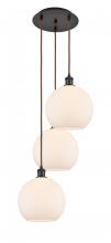 Innovations Lighting 113B-3P-OB-G121-10 - Athens - 3 Light - 17 inch - Oil Rubbed Bronze - Cord Hung - Multi Pendant