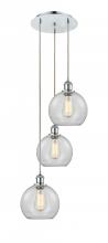 Innovations Lighting 113B-3P-PC-G122-8 - Athens - 3 Light - 15 inch - Polished Chrome - Cord Hung - Multi Pendant